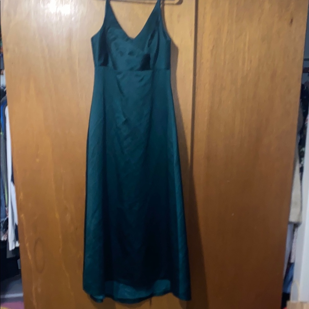 Green Sleeveless Spaghetti Strap Maxi Dress